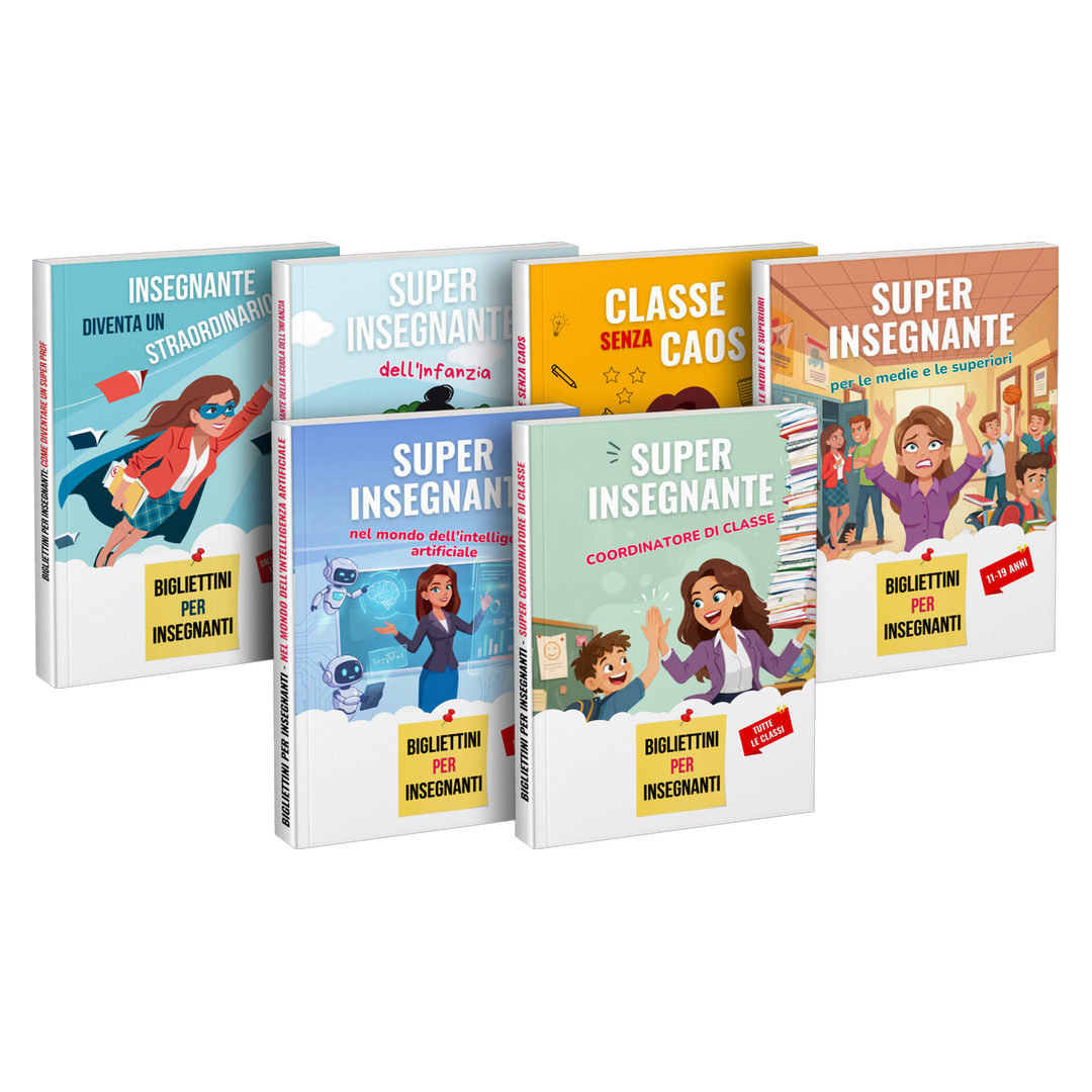 Pacchetto: Bigliettini per insegnanti – serie completa di 6 manuali