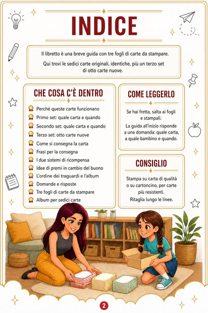 Carte premio — pagina interna