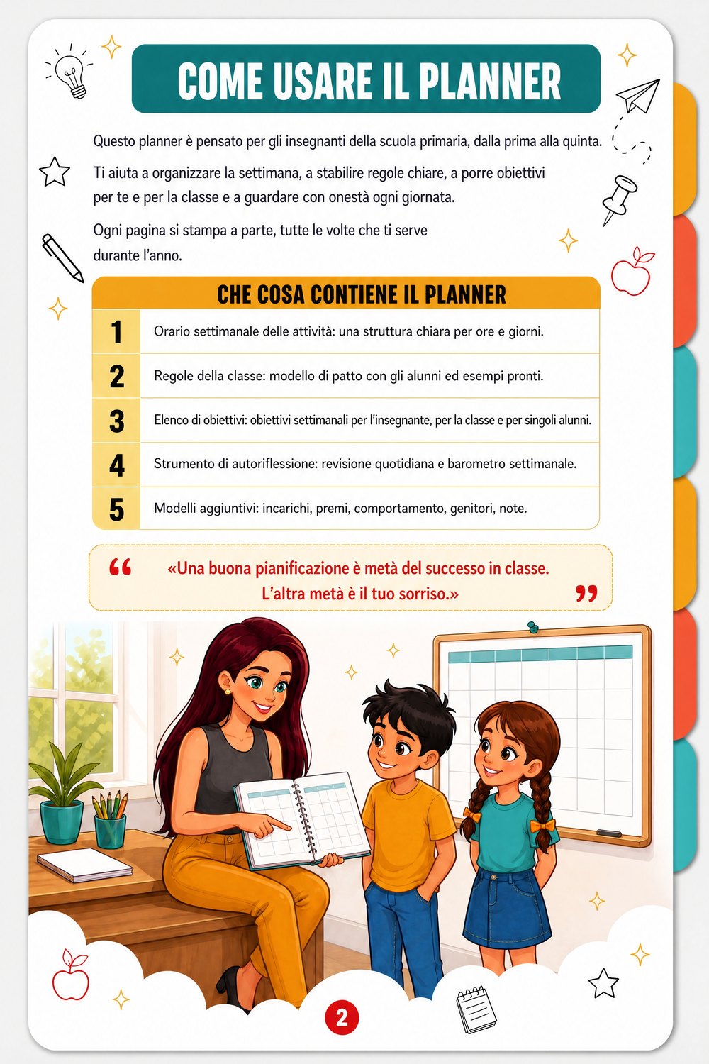 Planner settimanale — pagina 2