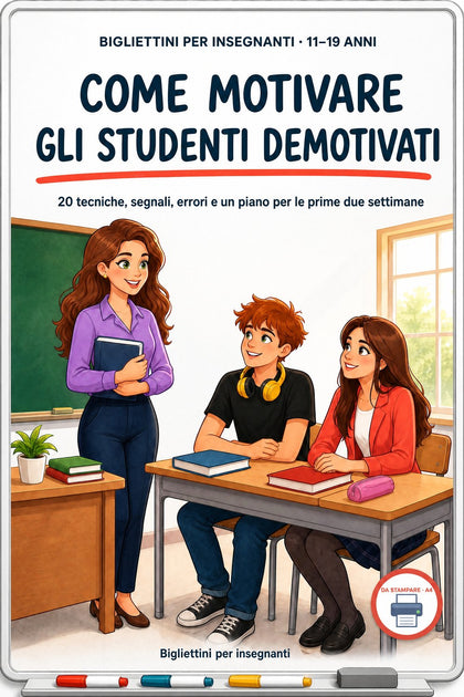 Come motivare gli studenti demotivati — copertina