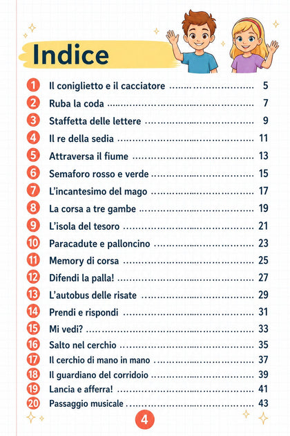 20 giochi di movimento e sportivi — pagina interna